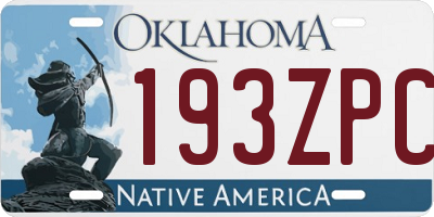 OK license plate 193ZPC
