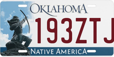 OK license plate 193ZTJ