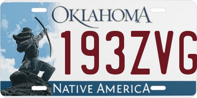 OK license plate 193ZVG