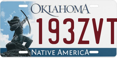 OK license plate 193ZVT