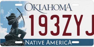 OK license plate 193ZYJ