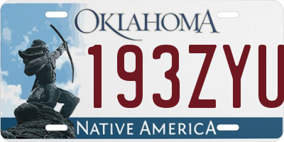 OK license plate 193ZYU