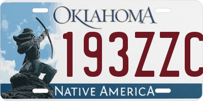 OK license plate 193ZZC