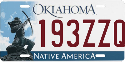 OK license plate 193ZZQ