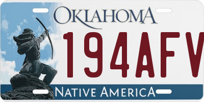 OK license plate 194AFV