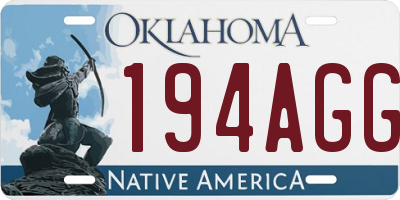 OK license plate 194AGG
