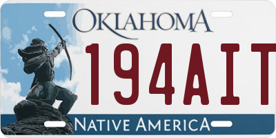 OK license plate 194AIT