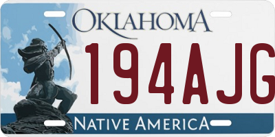 OK license plate 194AJG