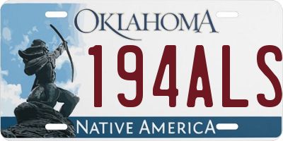 OK license plate 194ALS