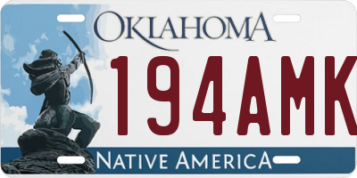 OK license plate 194AMK