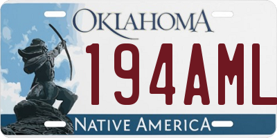 OK license plate 194AML