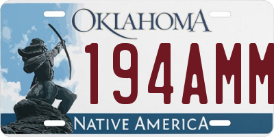 OK license plate 194AMM