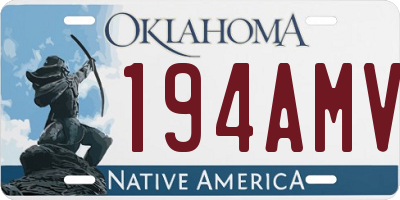OK license plate 194AMV