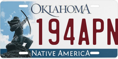 OK license plate 194APN