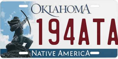 OK license plate 194ATA