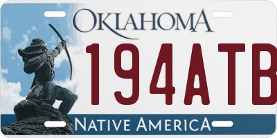 OK license plate 194ATB
