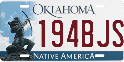 OK license plate 194BJS
