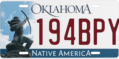 OK license plate 194BPY