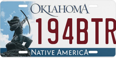 OK license plate 194BTR