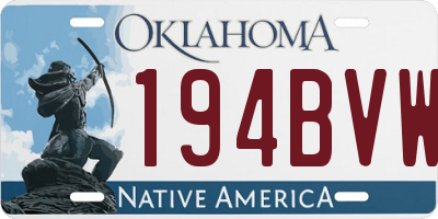 OK license plate 194BVW