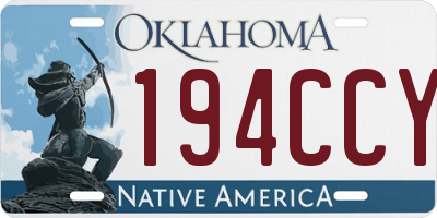 OK license plate 194CCY