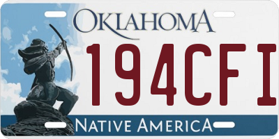 OK license plate 194CFI