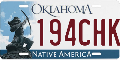 OK license plate 194CHK