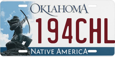 OK license plate 194CHL