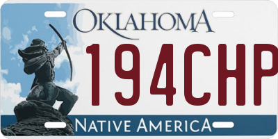 OK license plate 194CHP
