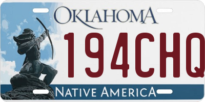 OK license plate 194CHQ