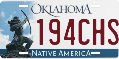 OK license plate 194CHS