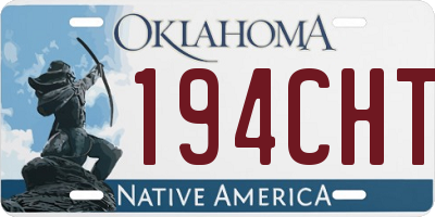 OK license plate 194CHT