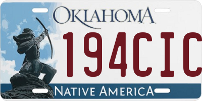 OK license plate 194CIC