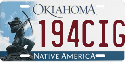 OK license plate 194CIG