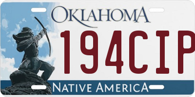 OK license plate 194CIP