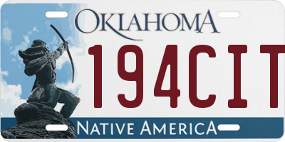 OK license plate 194CIT