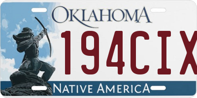 OK license plate 194CIX