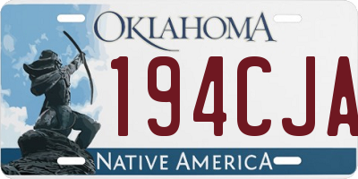 OK license plate 194CJA