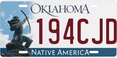 OK license plate 194CJD