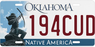 OK license plate 194CUD