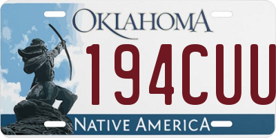 OK license plate 194CUU