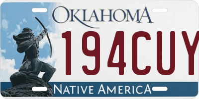 OK license plate 194CUY