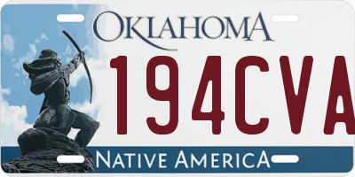 OK license plate 194CVA