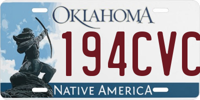 OK license plate 194CVC