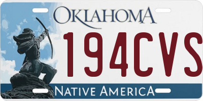 OK license plate 194CVS