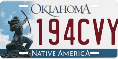 OK license plate 194CVY
