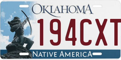 OK license plate 194CXT