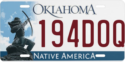 OK license plate 194DOQ