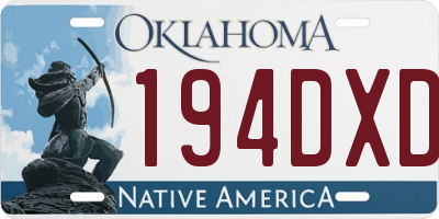 OK license plate 194DXD
