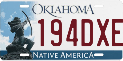 OK license plate 194DXE